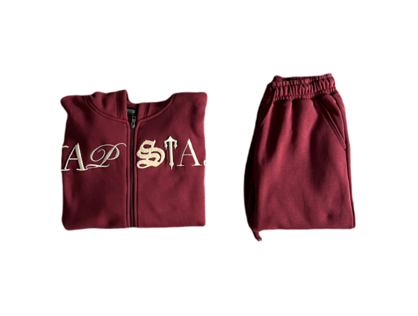 SCRIPT ZIP THROUGH TRACKSUIT – ZINFANDEL