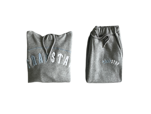 IRONGATE CHENILLE AECH HOODIE TRACKSUIT-GREY/BLUE/WHITE