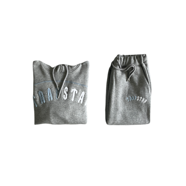 IRONGATE CHENILLE AECH HOODIE TRACKSUIT-GREY/BLUE/WHITE