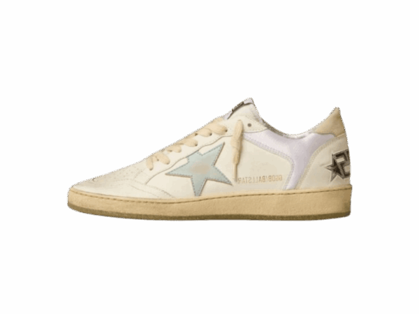 Ball star stella rosa e azzurra e talloncino beige