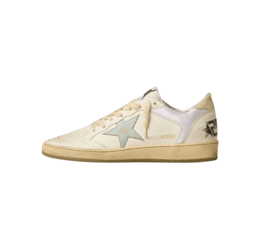 Ball star stella rosa e azzurra e talloncino beige