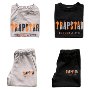 CHENILLE DECODED SHORT SET-ORANGE