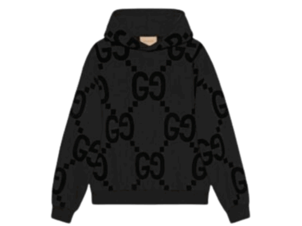 HOODIE GUCCI MONOGRAM BLACK