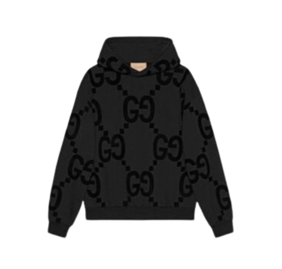HOODIE GUCCI MONOGRAM BLACK