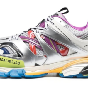 Track metallic panelled sneakers
