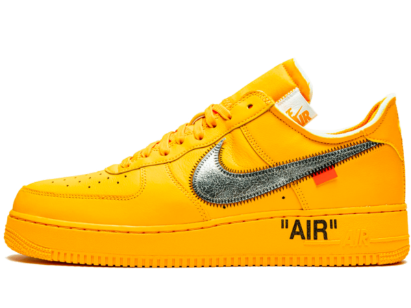 AF1 OFF-W. UNIVERSITY GOLD METALLIC SILVER