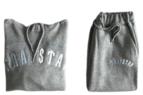 IRONGATE CHENILLE AECH HOODIE TRACKSUIT-GREY/BLUE/WHITE