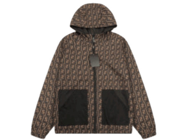 JACKET FENDI BLACK AND BROWN