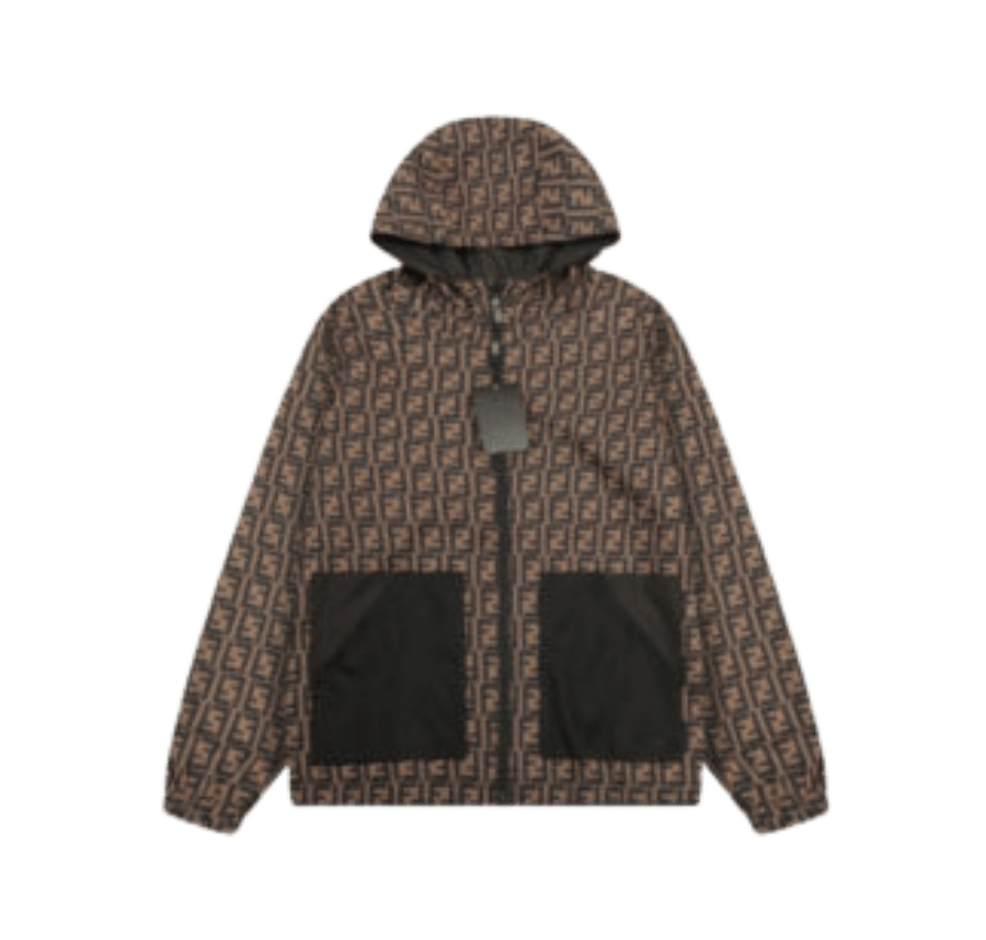 JACKET FENDI BLACK AND BROWN