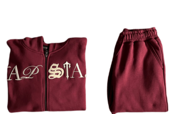 SCRIPT ZIP THROUGH TRACKSUIT – ZINFANDEL