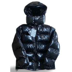 SHINY BLACK IRONGATE JACKET DETACHABLE