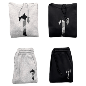 T WORD BLACK AND GREY SUIT