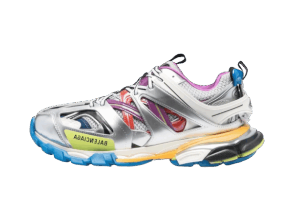 Track metallic panelled sneakers