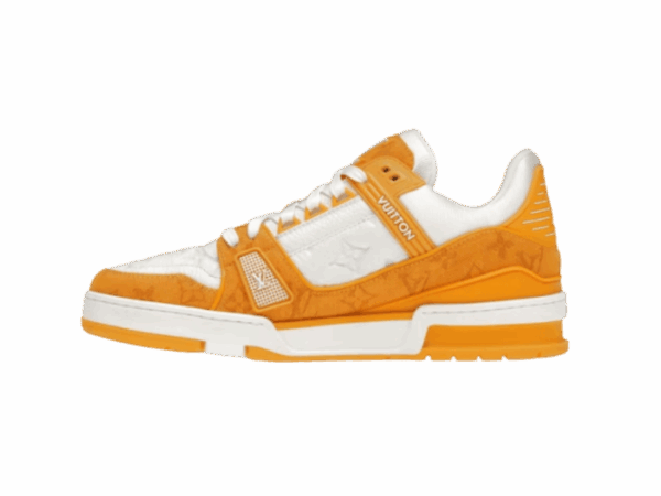 Trainer Yellow Monogram Denim White