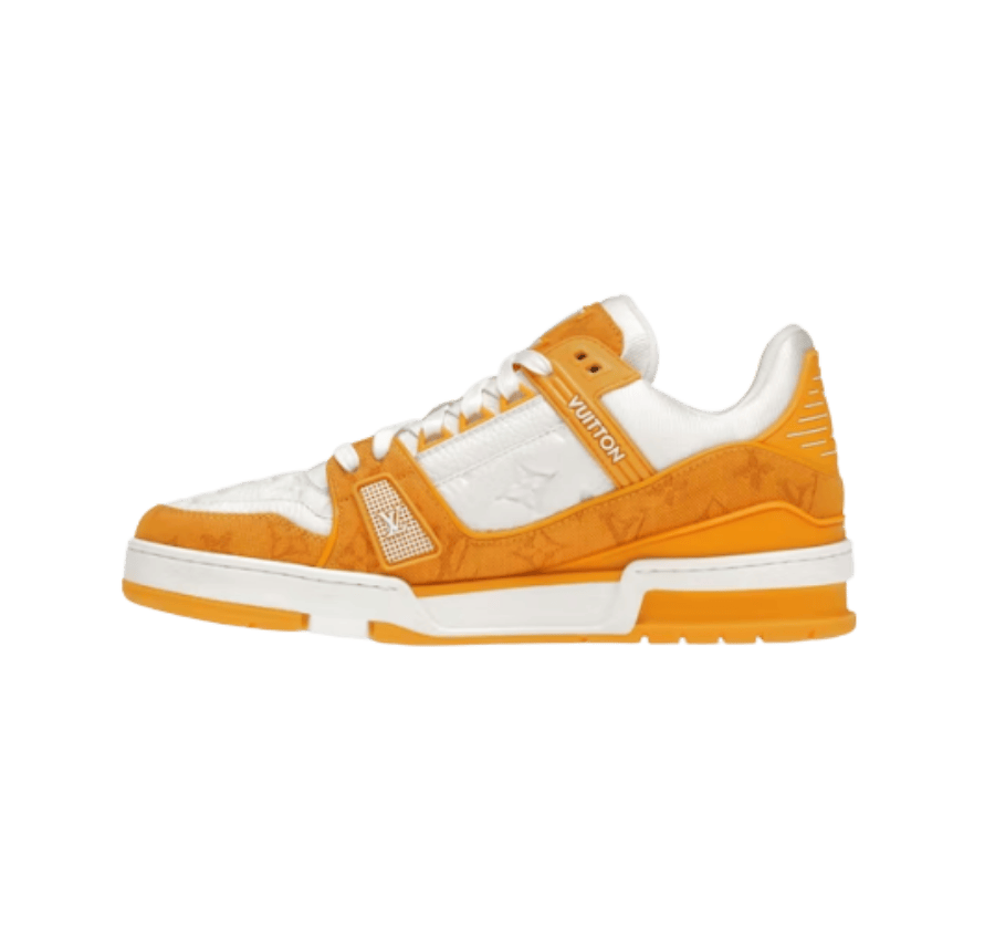 Trainer Yellow Monogram Denim White