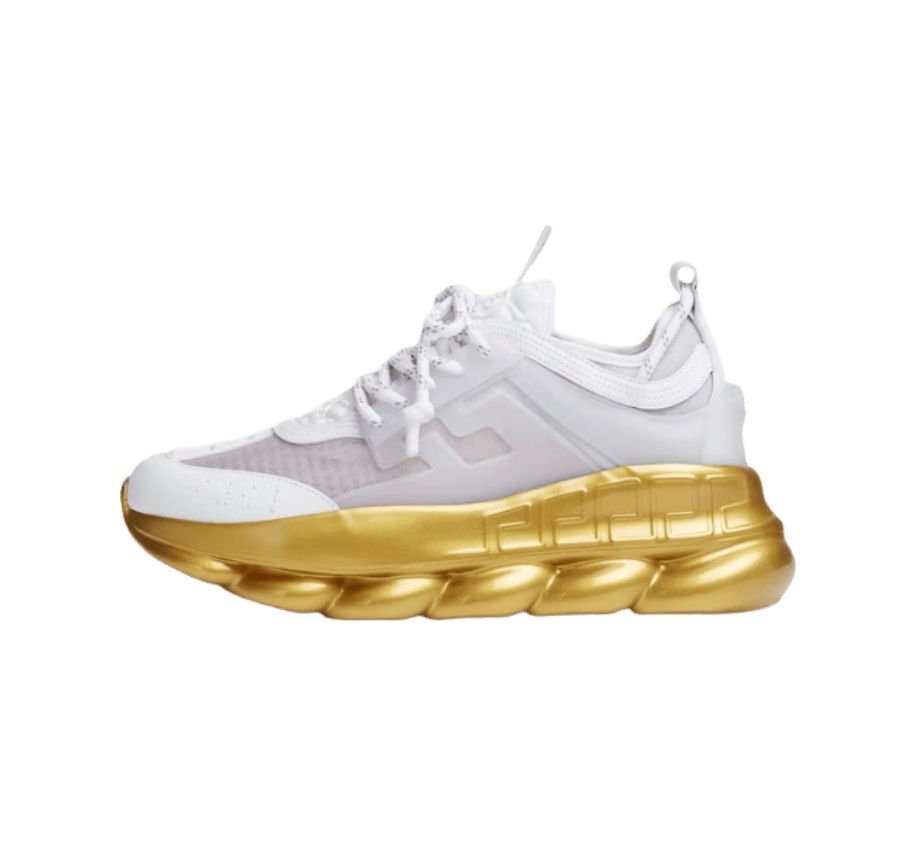 VERSACE – CHAIN REACTION WHITE GOLD SOLE