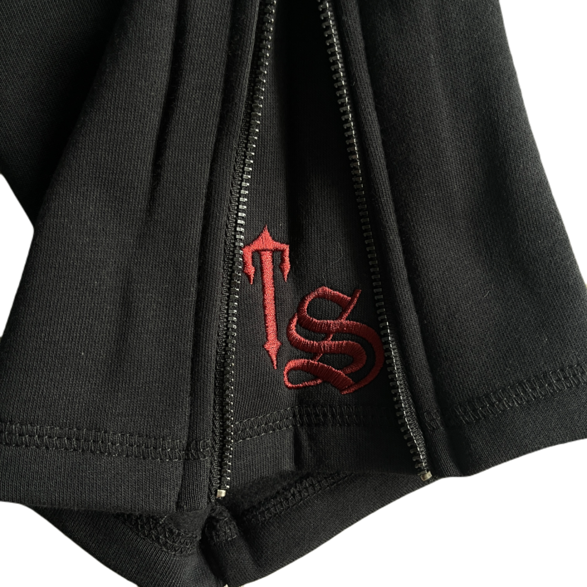 SCRIP ZIP-THOUGH HOODIE TRACKSUIT-BLACK /ZINFANDEL - immagine 8