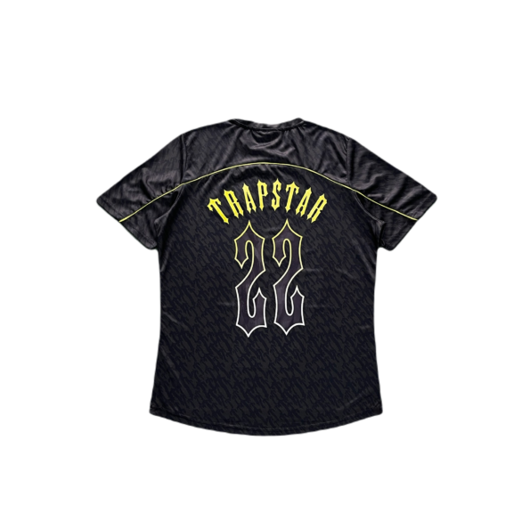 T-SHIRT FOOTBALL JERSEY-BLACK-LIME