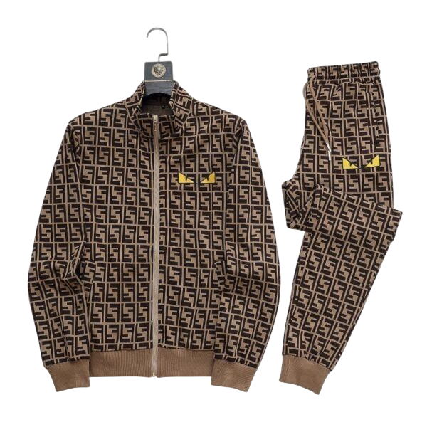 SET TRACKSUIT FF Monogram Beige