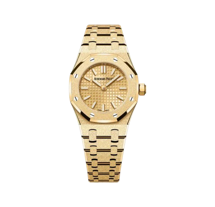 AP Royal Oak 67630BA.GG.1312BA.01 ‘Mini’ Frosted Yellow Gold Quartz