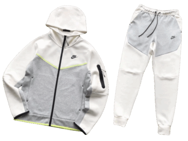TECH FLEECE - WHITE/GREY