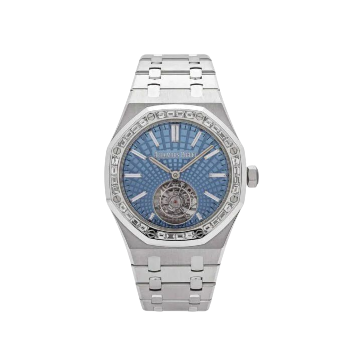 AP Royal Oak 26535PT.ZZ.1220PT.01 Selfwinding Flying Tourbillon Platinum Light Blue Dial