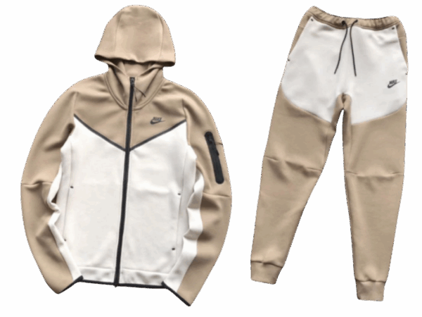 TECH FLEECE - BEIGE/WHITE