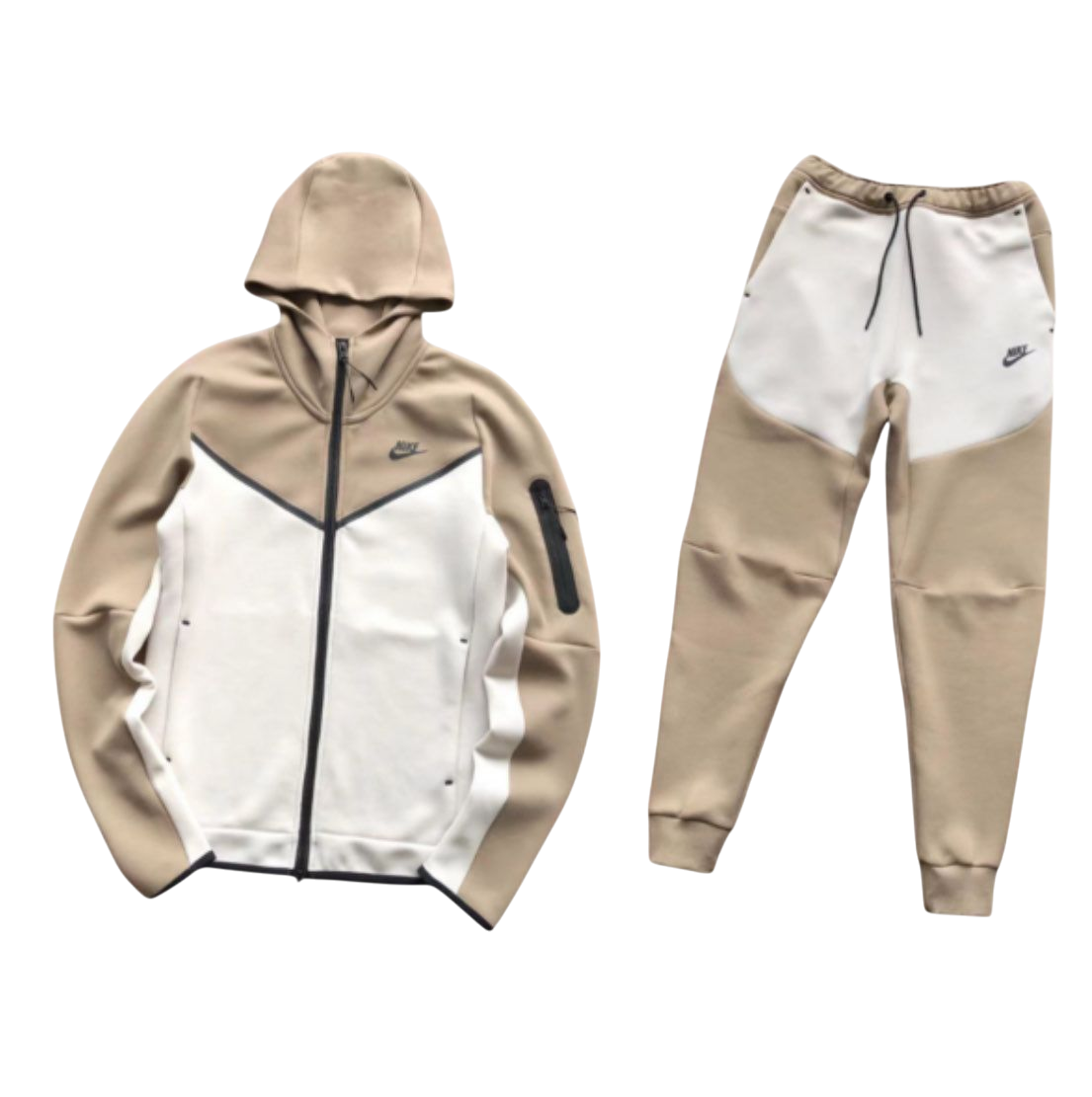 TECH FLEECE - BEIGE/WHITE