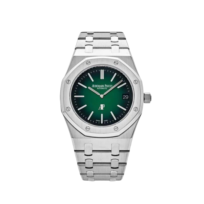AP ROYAL OAK 15202PT.OO.1240PT.01 jumbo Extra-Thin Platinum Green Dial