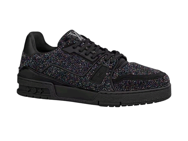 TRAINER LV BLACK MULTICOLOR RHINESTONE