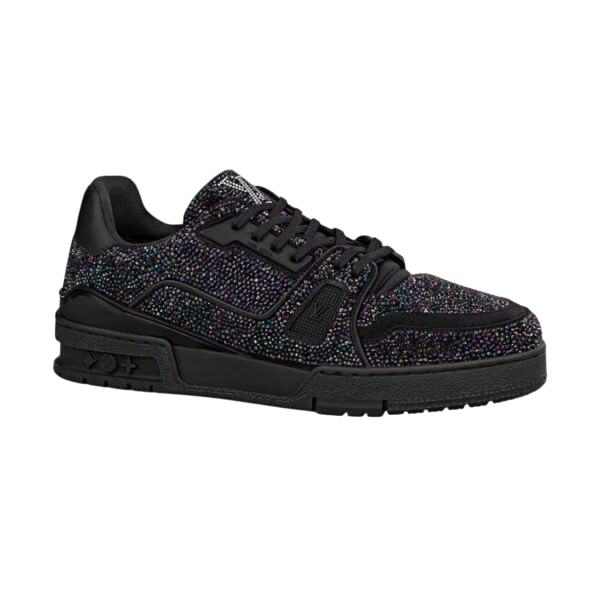 TRAINER LV BLACK MULTICOLOR RHINESTONE