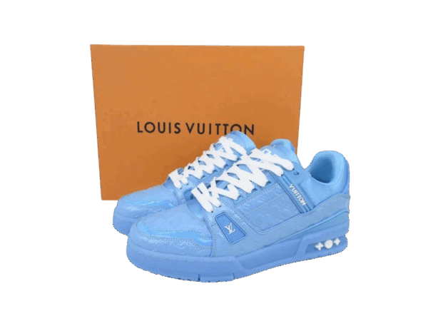 TRAINER LV BLUE LYCHEE PATENT LEATHER