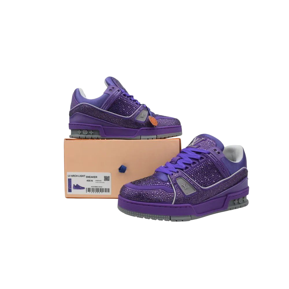TRAINER LV PURPLE SWAROVSKI CRYSTALS