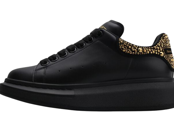 ALEXANDER MCQUEEN BLACK GOLD DIAMOND TAIL