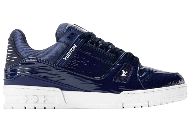 LV TRAINER BLU PELLE