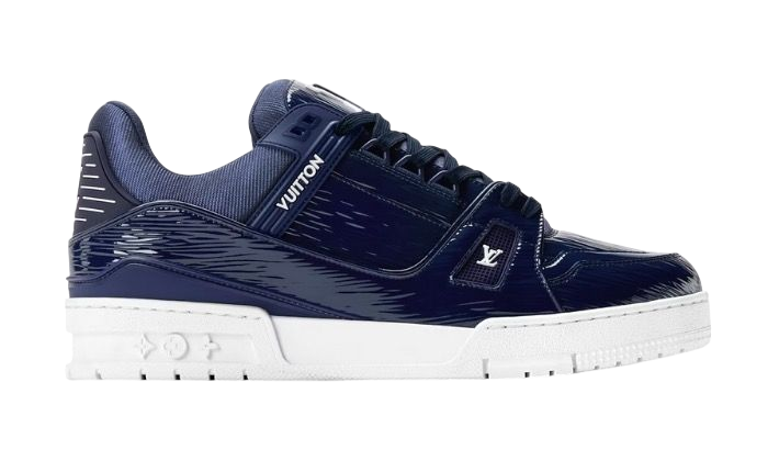 LV TRAINER BLU PELLE