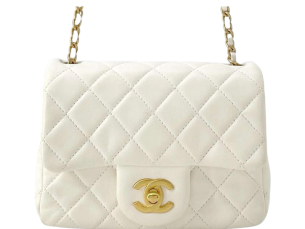 MINI BORSA - CHANEL MV AGNELLO BIANCO