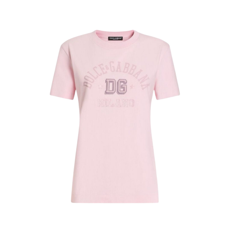T-SHIRT - DOLCE & GABBANA CORTA IN JERSEY RICAMO LOGO