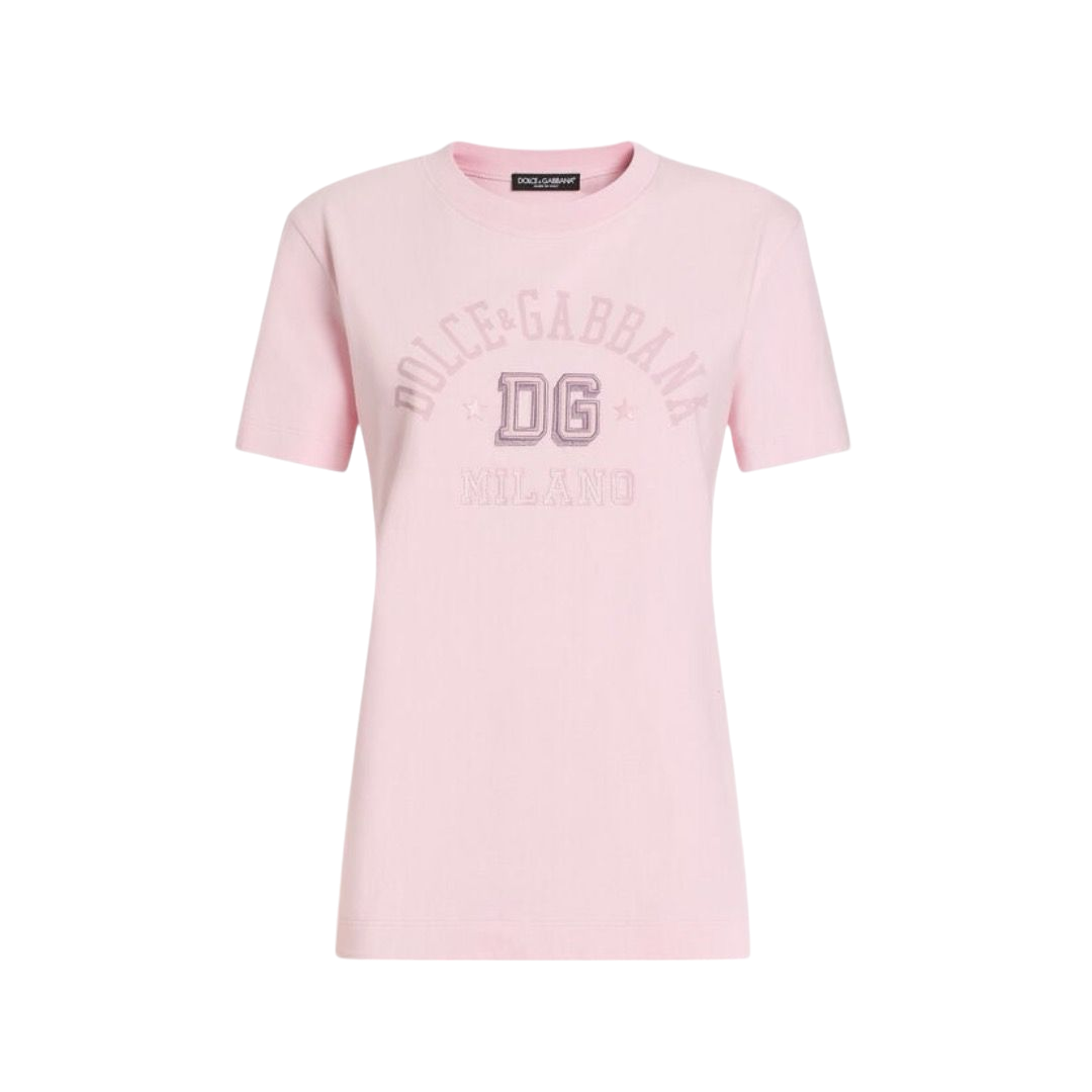 T-SHIRT - DOLCE & GABBANA CORTA IN JERSEY RICAMO LOGO