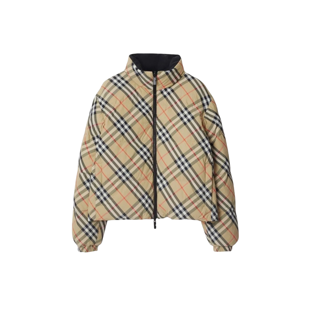 JACKET BURBERRY IN NYLON BROWN/BEIGE