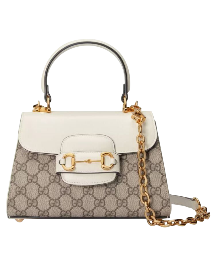 BORSA - GUCCI HORSEBIT 1955 MARRONE/CREMA 25cm