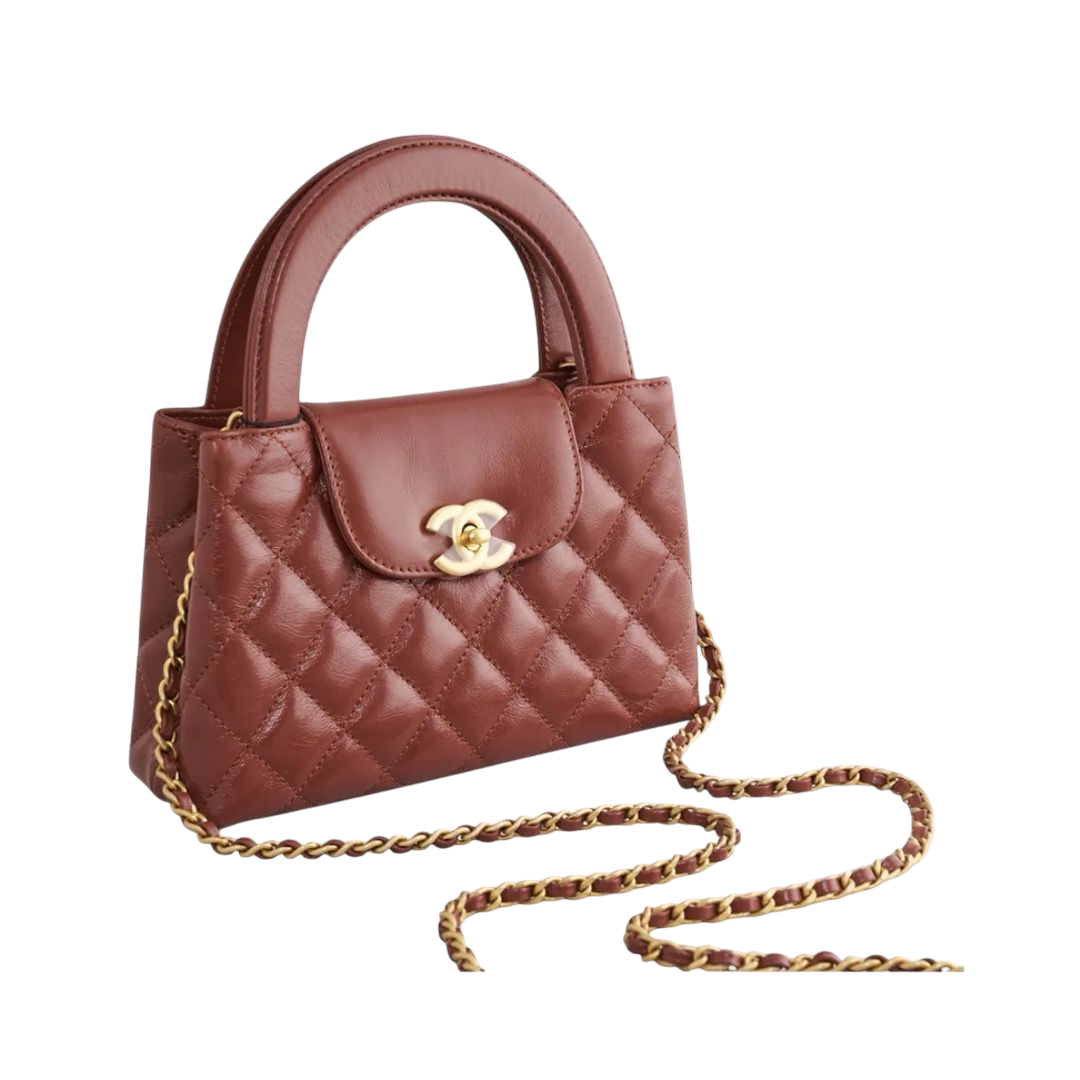 MINI BORSA - CHANEL IN VITELLO LUCIDO CON FINITURE DORATE