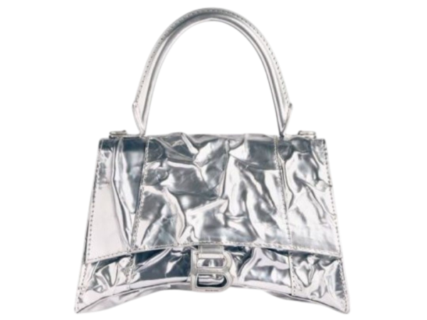 BORSA - BALENCIAGA HOURGLASS XS CON MANICO ARGENTO
