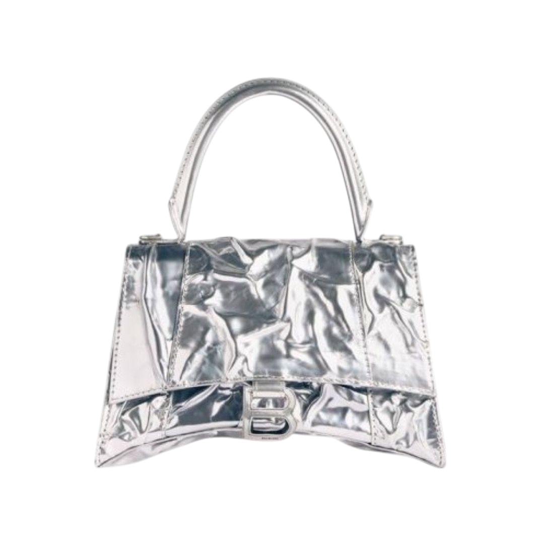 BORSA - BALENCIAGA HOURGLASS XS CON MANICO ARGENTO