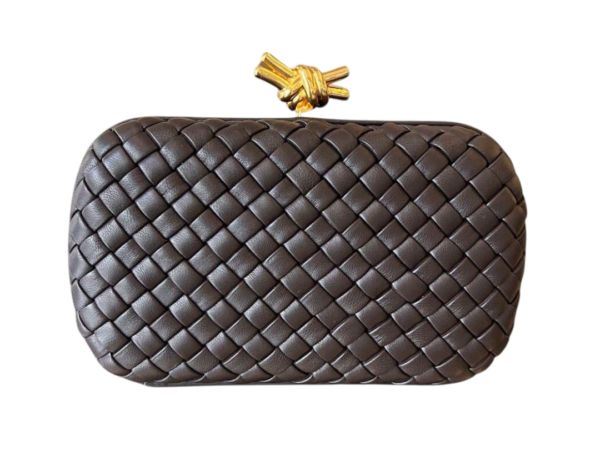 BORSA - BOTTEGA VENETA MV NERA CON NODO GRIGIO SCURO