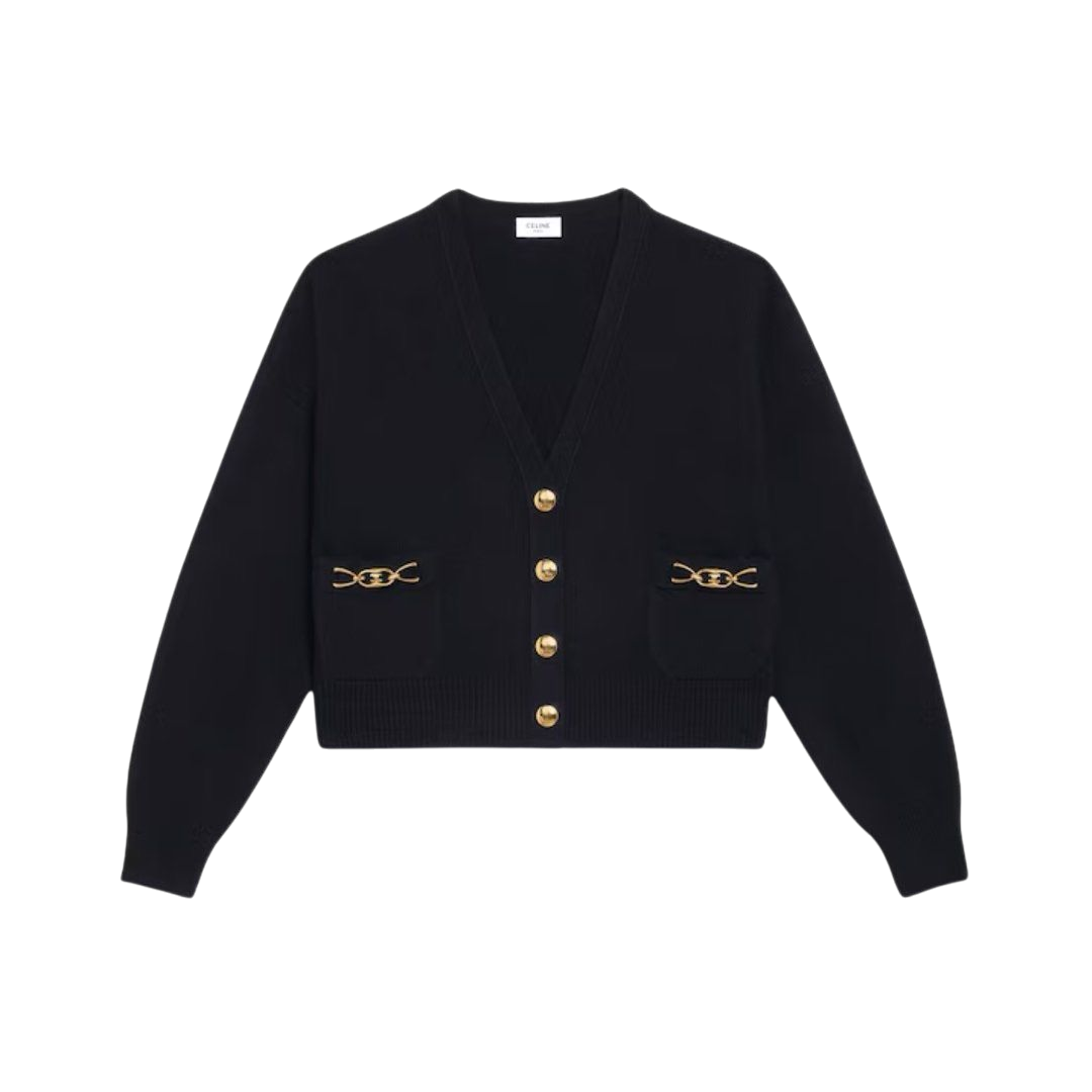 CARDIGAN - CELINE CASHMERE NERO