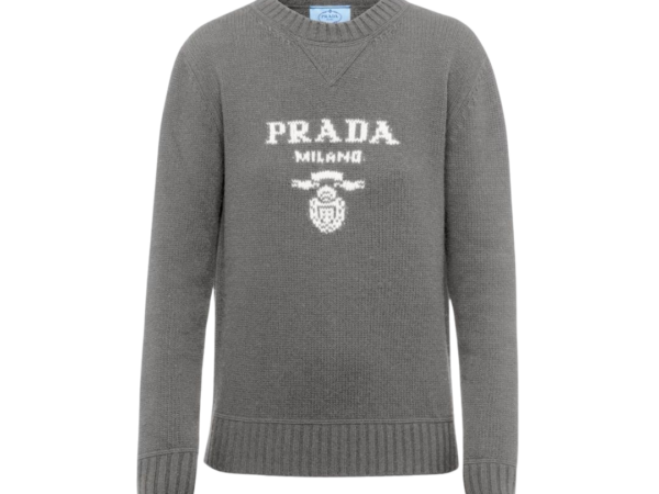 CARDIGAN - PRADA IN LANA CASHMERE CON LOGO