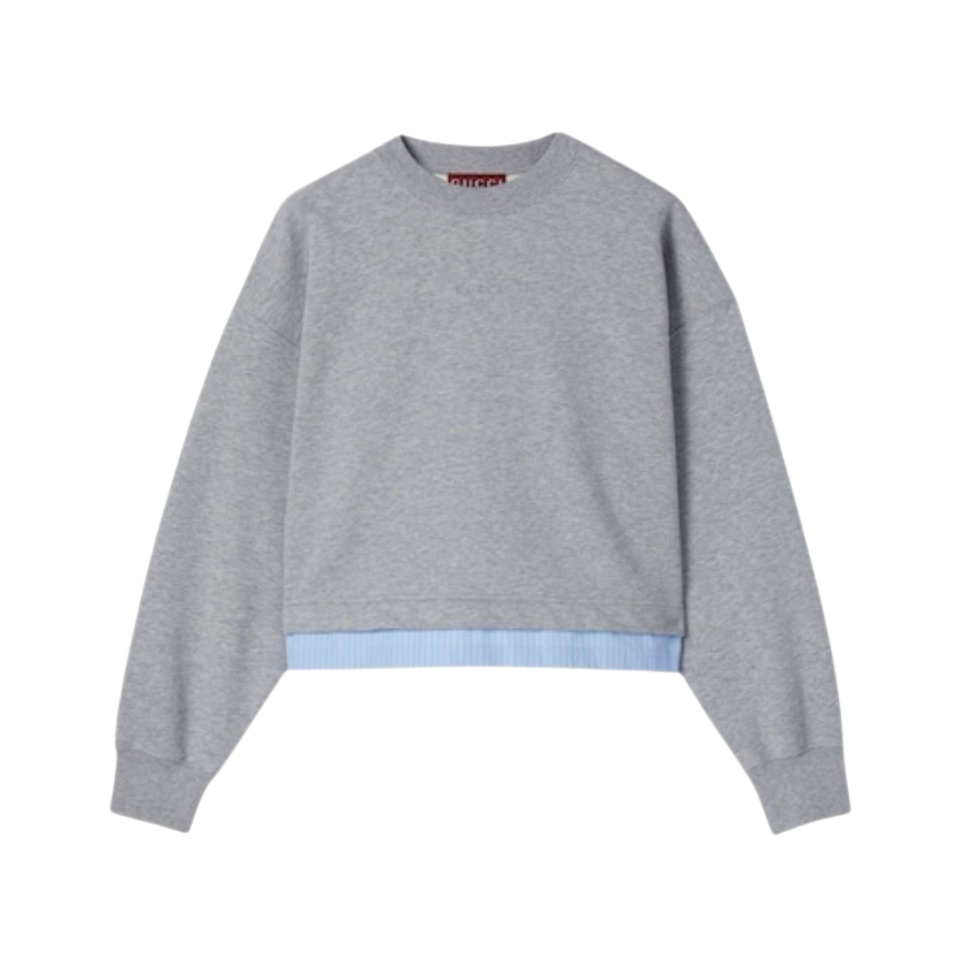 FELPA - GUCCI IN JERSEY DI COTONE CON RICAMO