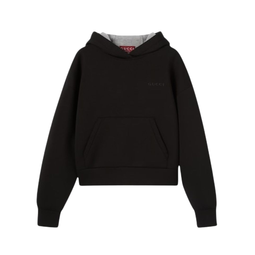 FELPA - GUCCI IN JERSEY DI VISCOSA CON CAPPUCCIO