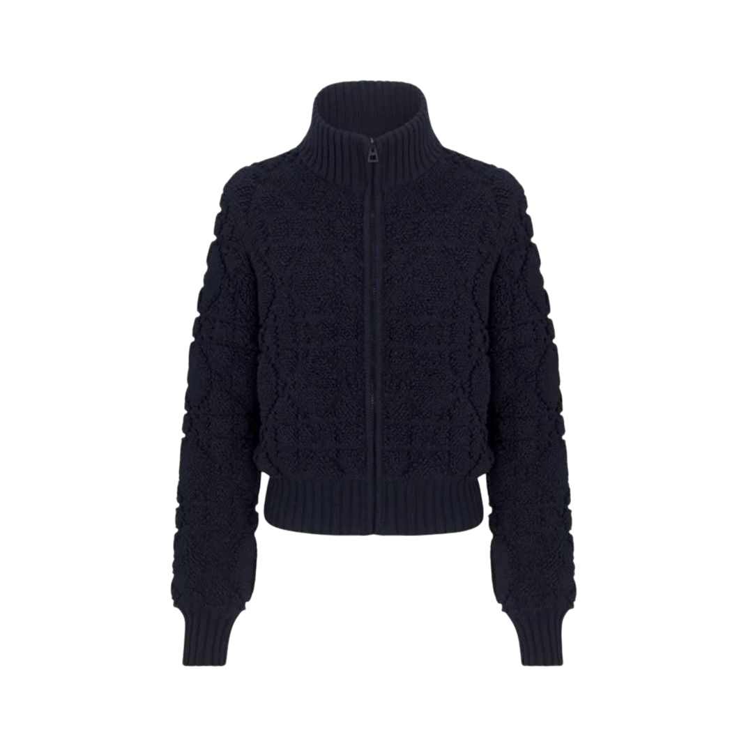 CARDIGAN - DIOR MACROCANNAGE CON CERNIERA
